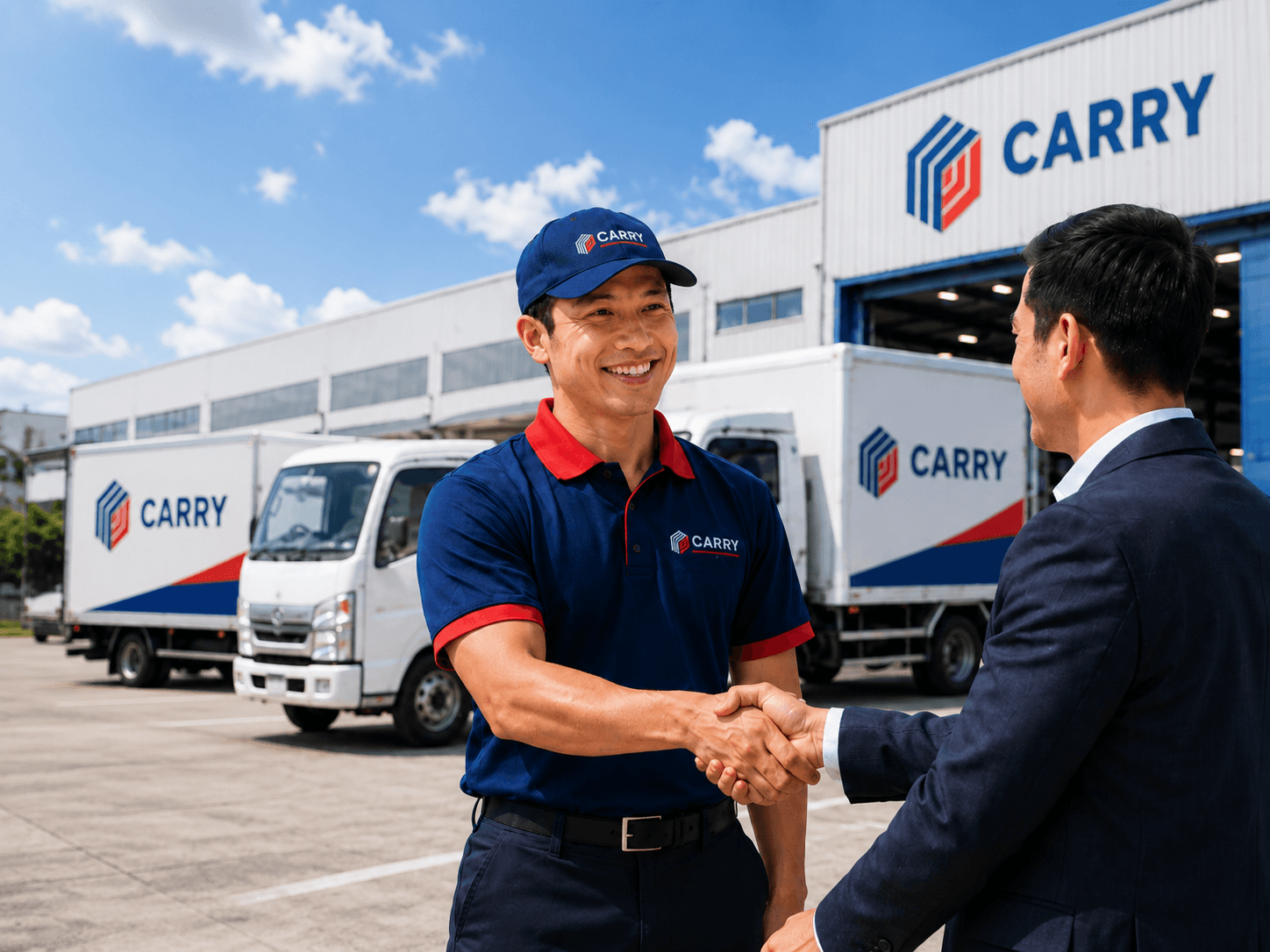 CARRY Operator Partnership — courier handshake